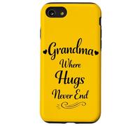 Grandma Where Hugs Never End - Proud Loving Family Grandma Coque pour iPhone SE (2020) / 7/8