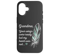 Grandma Wings Were Ready By My Heart Not Memorial Coque pour iPhone 16