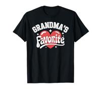 Grandma's Favorite Groovy Varsity Style Cœur T-Shirt