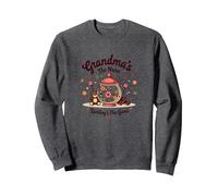 Grandmas The Name Spoilings The Game Sweet Family Love Sweatshirt, Unisexe pour Adultes, Chiné Foncé, L