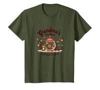 Grandmas The Name Spoilings The Game Sweet Family Love T-Shirt, Enfant, Olive, 10 Ans
