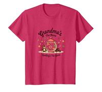 Grandmas The Name Spoilings The Game Sweet Family Love T-Shirt, Enfant, Rouge Chiné, 6 Ans