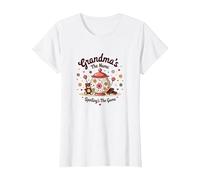 Grandmas The Name Spoilings The Game Sweet Family Love T-Shirt, Femme, Blanc, L