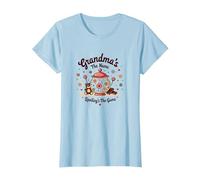 Grandmas The Name Spoilings The Game Sweet Family Love T-Shirt, Femme, Bleu Céleste, 3XL