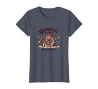 Grandmas The Name Spoilings The Game Sweet Family Love T-Shirt, Femme, Bleu Chiné, S