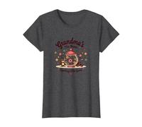 Grandmas The Name Spoilings The Game Sweet Family Love T-Shirt, Femme, Chiné Foncé, S