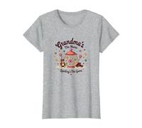 Grandmas The Name Spoilings The Game Sweet Family Love T-Shirt, Femme, Gris Chiné, S