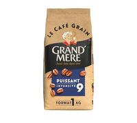 GRAND'MERE - Café en Grains Puissant pour un Goût Intense et Riche, Format 1Kg - Le Lot De 2