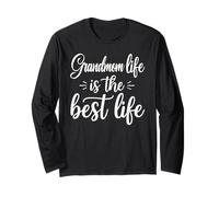 Grandmom Life is The Best Life for Cute Grandma Mothers Day Manche Longue