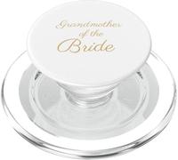 Grandmother of The Bride, Wedding & Bridal, Tan Script Police PopSockets PopGrip pour MagSafe