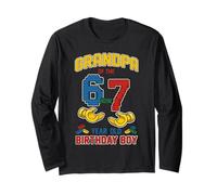 Grandpa 67 Meme Birthday Blocs de Construction 7 Ans Manche Longue