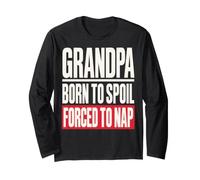 Grandpa Born to Spoil Forced to Nap Funny Grandfather Manche Longue