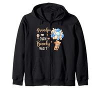 Grandpa Can Bearly Wait Bear Genre Neutral Boy Baby Shower Sweat à Capuche