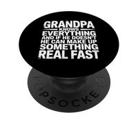 Grandpa Knows All Or Makes It Up Fast - PopSockets PopGrip Adhésif