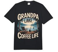 Grandpa Lake Coffee Life Décontracté Pêche Matin Comfort Colors Adult Heavyweight T-Shirt