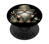 Grandpa Life is Better at The Lake Funny Fishing Dad GNOME PopSockets PopGrip Adhésif
