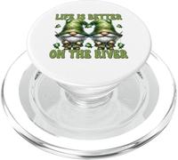 Grandpa Life is Better on The River Fishing Dad GNOME PopSockets PopGrip pour MagSafe