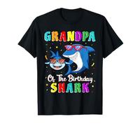 Grandpa of The Shark Birthday Family Birthday Grandson T-Shirt