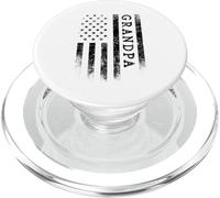 Grandpa Patriotic American USA Flag Father's Day Grandpa PopSockets PopGrip pour MagSafe