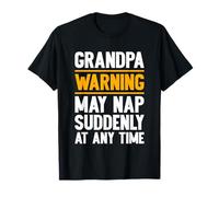 Grandpa Warning May Nap Suddenly Retired Funny Grandpa T-Shirt