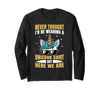 Grandparents Day Never Thought I'd Be Wear A Unicorn Manche Longue