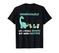 Grandpasaurus comme Un Grand-père Normal mais Plus génial T-Shirt Graphique avec Valeur, Homme, Noir, S