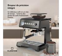 GrandPresso machine à expresso | broyeur de précision | buse vapeur | porte-filtre| affichage de la pression | 20 bars