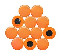 Grands Aimants de Bureau de Planification Orange pour Réfrigérateur, Tableau Blanc, Tableau D'Affichage de 40mm dia x 8mm de Haut - Pack de 12