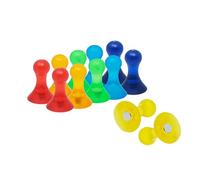 Grands Aimants de Quilles de Couleur Fruitée Assorties pour Réfrigérateur, Tableau Blanc, Pack de Panneaux de Préavis de 60