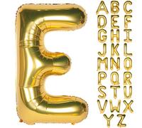 Grands ballons à l'hélium en mylar - 101 cm - Lettres de l'alphabet - Pour anniversaire, douche nuptiale, décoration d'anniversaire (lettre E)