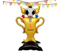 Grands ballons de sport, kit de décoration de fête sur le thème du football, 38 x 72 cm avec base stable, système de décoration de football gonflable, ballon de fête avec style , décoration