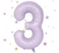 Grands ballons en aluminium en forme de chiffre 3 - pour décoration d'anniversaire de garçons et filles - 101,6 cm - grand ballon en aluminium pour décoration d'anniversaire de garçons et filles