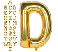 Grands ballons en mylar à l'hélium Lettres de l'alphabet pour anniversaire, douche nuptiale, décorations d'anniversaire de 101 cm (lettre D)