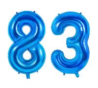 Grands ballons n° 83 pour décoration de fête d'anniversaire de 83e anniversaire - Grand format n°83 - Ballons à l'hélium pour femmes et hommes - 101,6 cm - Bleu foncé - Pour décoration de fête de 83