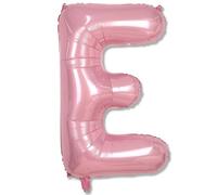 Grands ballons rose nacré en forme de lettres E - Auto-gonflant - 101,6 cm - Grand ballon en aluminium rose pastel pour filles - Grand ballon en aluminium rose clair pour femmes - Fournitures de fête