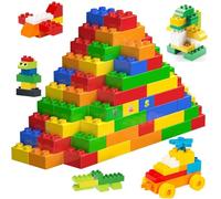 Grands blocs de construction 198 pièces, 11 couleurs et 11 dimensions | Grands blocs colorés compatibles avec Duplo et toutes les grandes marques, matériau sûr et non toxique