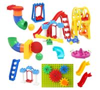 Grands blocs de construction pour aire de jeux, pièces de Pipeline, échelle coulissante, balançoire, ensembles de briques compatibles, jouets éducatifs Montessori à assembler pour bébé Ensemble de jeu