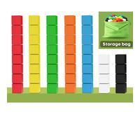 Grands blocs magnétiques de couleur vive de 2,3 cm pour les jouets des tout-petits, gros jouets cubes magnétiques pour l'éducation sensorielle STEM à la maternelle. Jouets aimantés pour les garçons et