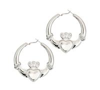 Grands Boucles D'oreilles De Cerceau Avec Motifs De Cœur Et Couronnes Boucles D'oreilles Ornithologue Pour Les Femmes Cadeaux Couple À La Mode La Saint-Valentin