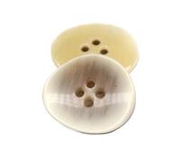 Grands Boutons En Corne De Résine Beige, 25Mm, 30Mm, Boutons De Couture, Bricolage, Beige ovale, 30mm 6pcs