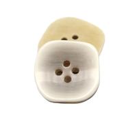 Grands Boutons En Corne De Résine Beige, 25Mm, 30Mm, Boutons De Couture, Bricolage, Carré beige, 30mm 6pcs