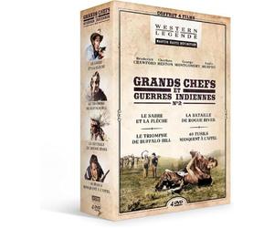 Grands chefs et guerres indiennes - Coffret : Le Sabre et la flèche + Le Triomphe de Buffalo Bill + La Bataille de Rogue River + 40 fusils manquent à l'appel / Great Chiefs and Indian Wars - 4-DV