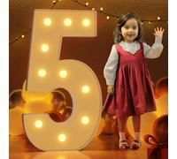Grands Chiffres Lumineux 100Cm, Chiffres 0-9, Panneau Lumineux à Led, DéCorations FêTe à Faire Soi-MêMe, Sublimez Vos éVéNements avec Un Fonctionnement à Piles pour Mariage, Anniversaire, Vacances