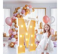Grands chiffres lumineux de 0,7 m, lettres géantes éclairées pour décoration de fête d'anniversaire, chiffres en mosaïque pour ballons, anniversaires de mariage, Noël