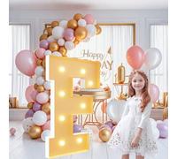 Grands chiffres lumineux de 0,7 m, lettres géantes éclairées pour décoration de fête d'anniversaire, chiffres en mosaïque pour ballons, anniversaires de mariage, Noël