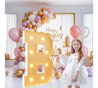 Grands chiffres lumineux de 0,7 m, lettres géantes éclairées pour décoration de fête d'anniversaire, chiffres en mosaïque pour ballons, anniversaires de mariage, Noël