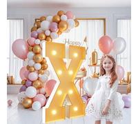 Grands chiffres lumineux de 0,7 m, lettres géantes éclairées pour décoration de fête d'anniversaire, chiffres en mosaïque pour ballons, anniversaires de mariage, Noël