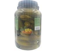 Grands concombres aigre-doux - Bidon Pet de 2,5 kg de concombres marinés entiers - Cornichons Llo-Paco
