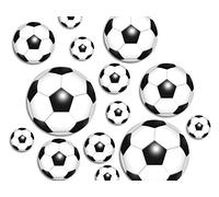 * Grands confettis XXL en forme de ballon de football avec 24 grandes pièces de confettis * pour une fête à thème ou un anniversaire d'enfant // Confettis de décoration pour fête à thème de football Coupe du monde de football