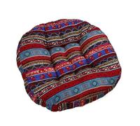 Grands coussins en coton et lin for canapé, coussin de sol, méditation, Futon, baie vitrée, chaise, siège pour Méditation(Red D,42x42x8cm)